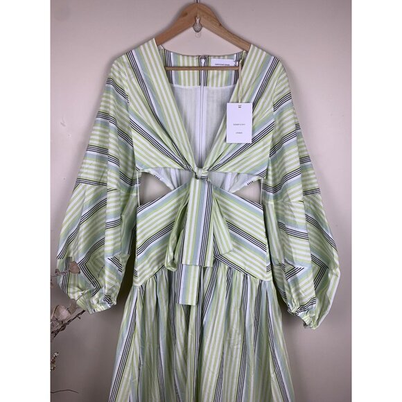 NWT! SIGNIFICANT OTHER Nola Maxi Dress in Avocado Stripe Size 6 - Picture 12 of 16